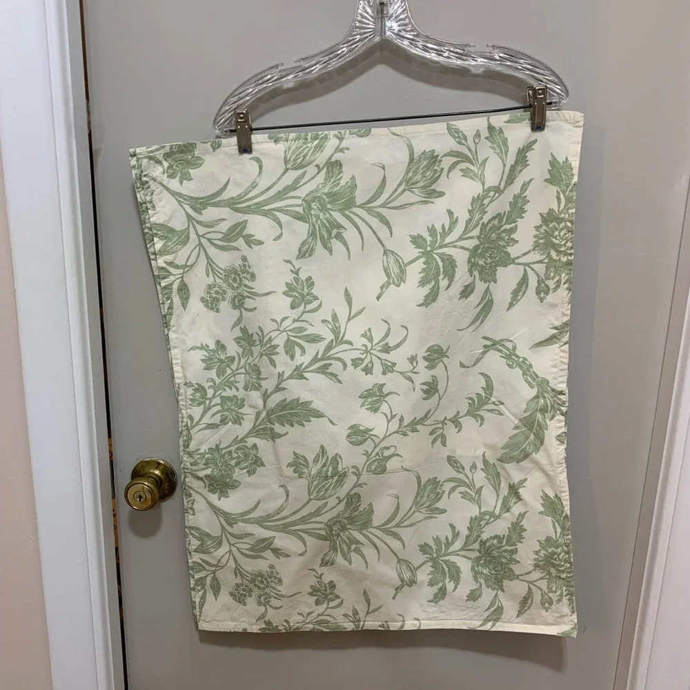 Laura Ashley Floral Green and Cream shams